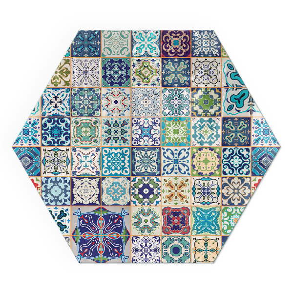 Sechseckige glass hearth for stove Mosaic in various shapes