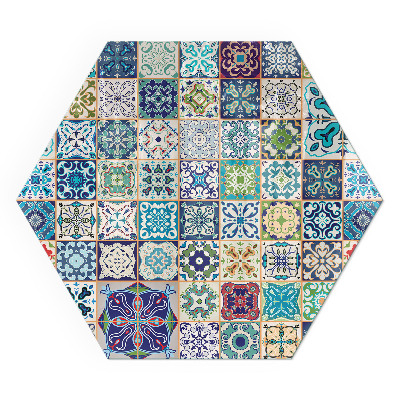 Sechseckige glass hearth for stove Mosaic in various shapes