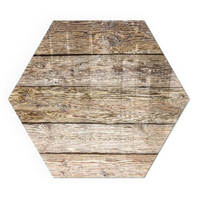 Sechseckige corner glass hearth Natural pattern of wooden boards