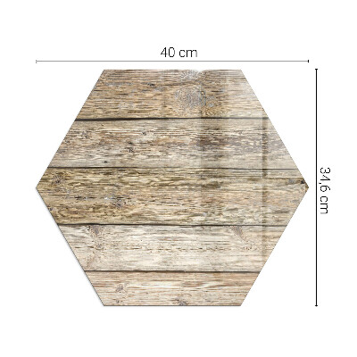 Sechseckige corner glass hearth Natural pattern of wooden boards