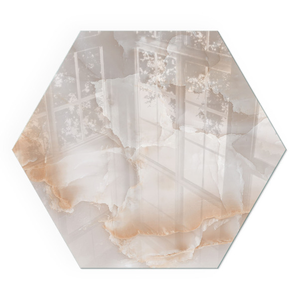 Sechseckige glass hearth pad Natural stone pattern