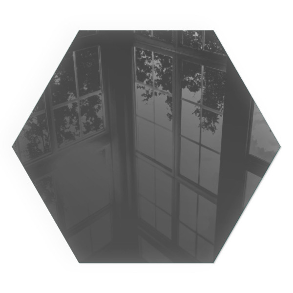 Sechseckige glass hearth pad Color: Gray-brown