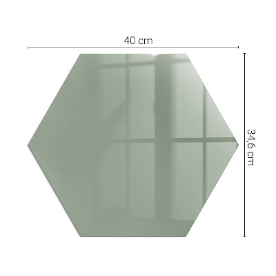 Sechseckige corner glass hearth Gray-green color