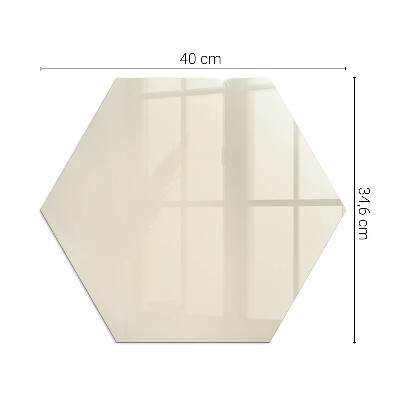 Sechseckige glass hearth pad Color Beige