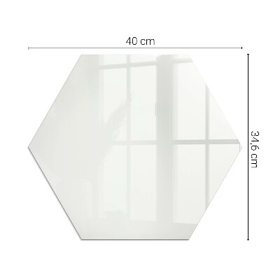 Sechseckige corner glass hearth Ivory color