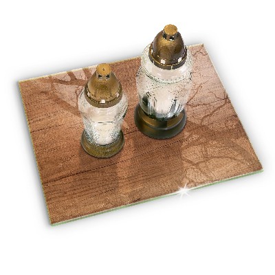 Grave candle coaster decorative Wood texture