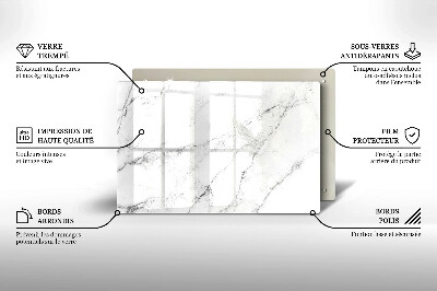 Glass candle plate decorative Elegant marble texture