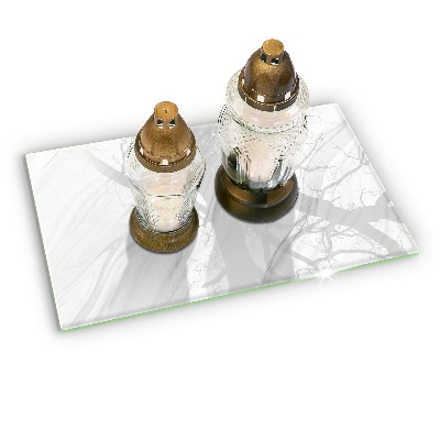 Glass candle plate decorative Delicate marble