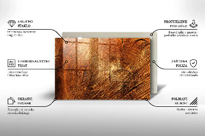 Grave candle coaster decorative Wood tree rings