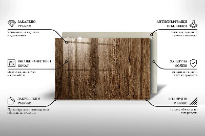 Glass candle plate decorative Wood texture