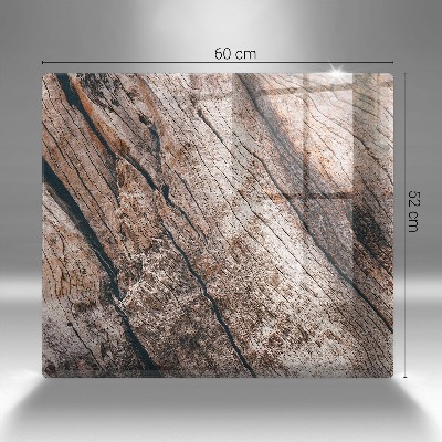 Glass candle plate decorative Wood structure
