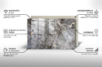 Glass candle plate decorative Stone texture