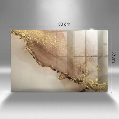 Grave candle coaster decorative Gold abstraction