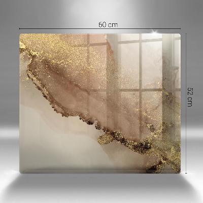 Grave candle coaster decorative Gold abstraction