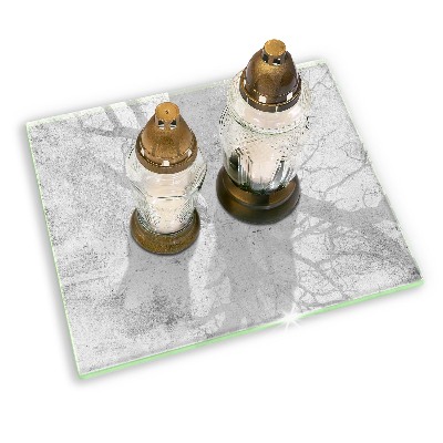Glass candle plate decorative Concrete texture