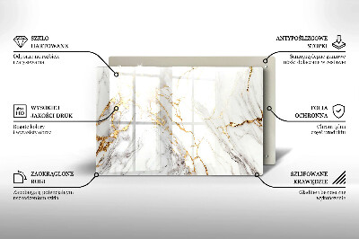 Grave candle coaster decorative Light marble with gold