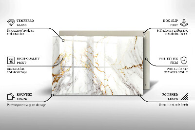 Grave candle coaster decorative Light marble with gold
