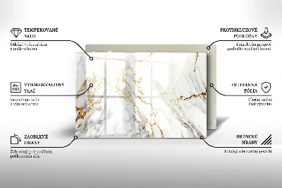 Grave candle coaster decorative Light marble with gold