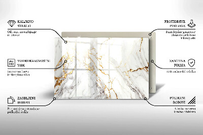 Grave candle coaster decorative Light marble with gold