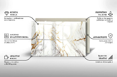 Grave candle coaster decorative Light marble with gold