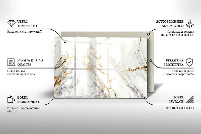 Grave candle coaster decorative Light marble with gold