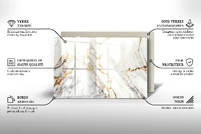 Grave candle coaster decorative Light marble with gold