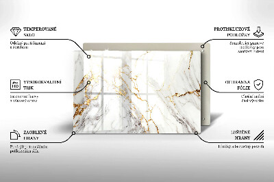 Grave candle coaster decorative Light marble with gold