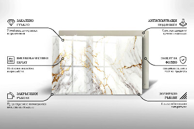 Grave candle coaster decorative Light marble with gold