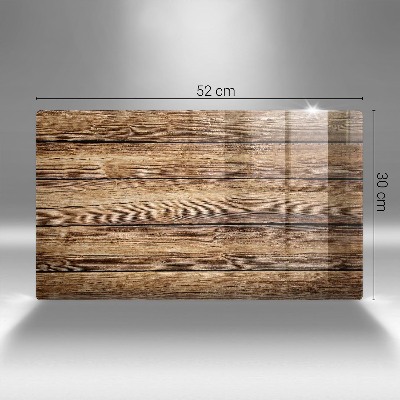 Glass candle plate decorative Wood texture boards
