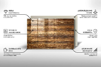 Glass candle plate decorative Wood texture boards
