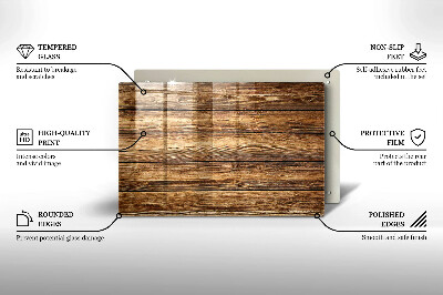 Glass candle plate decorative Wood texture boards