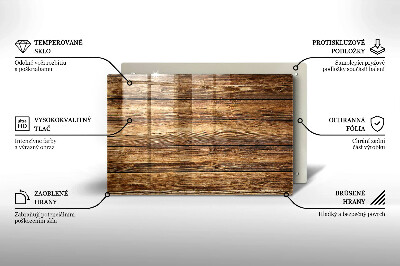 Glass candle plate decorative Wood texture boards