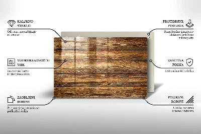 Glass candle plate decorative Wood texture boards