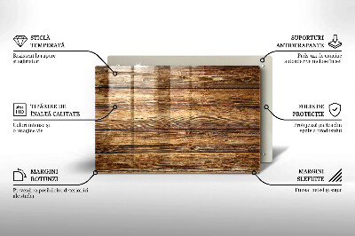 Glass candle plate decorative Wood texture boards