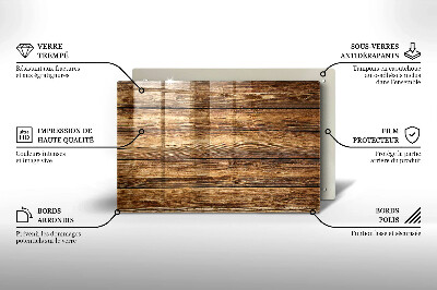 Glass candle plate decorative Wood texture boards