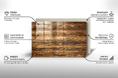 Glass candle plate decorative Wood texture boards