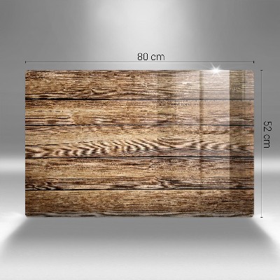 Glass candle plate decorative Wood texture boards