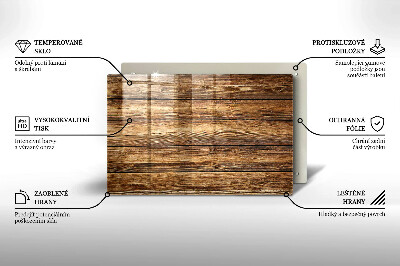 Glass candle plate decorative Wood texture boards