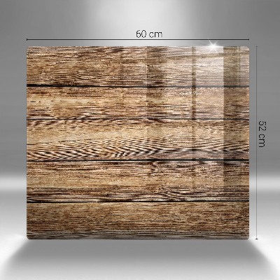 Glass candle plate decorative Wood texture boards