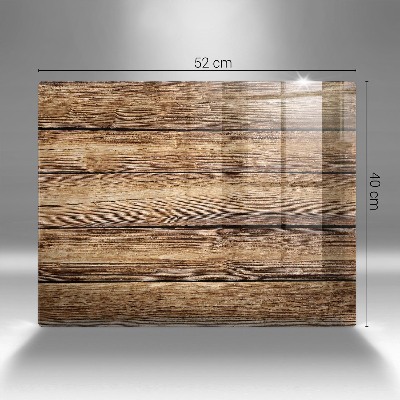 Glass candle plate decorative Wood texture boards
