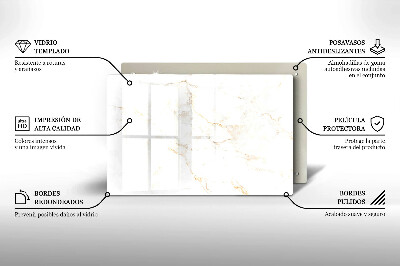 Glass candle plate decorative Elegant marble stone