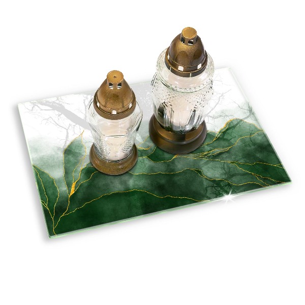 Grave candle coaster decorative Nature abstraction