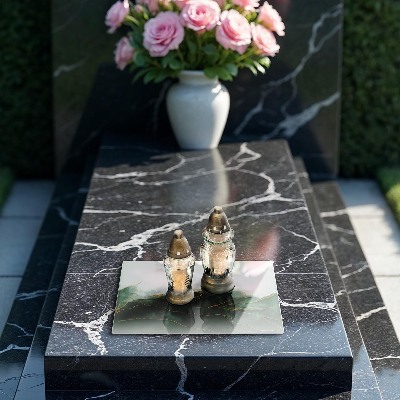 Grave candle coaster decorative Nature abstraction
