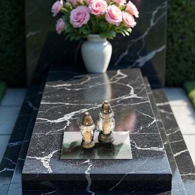 Grave candle coaster decorative Nature abstraction
