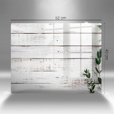 Glass candle plate decorative Old boards and leaves