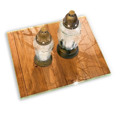 Grave candle coaster decorative Wooden boards