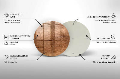 Glass candle plate Wood texture