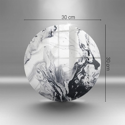 Glass candle plate Ink abstraction