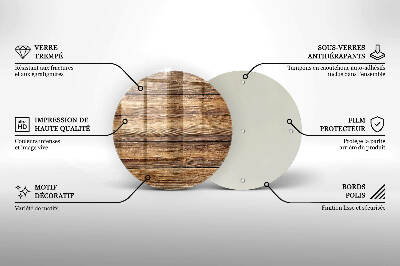 Grave candle plate Wooden boards texture