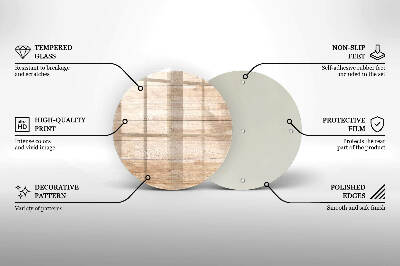 Glass candle plate Wooden boards